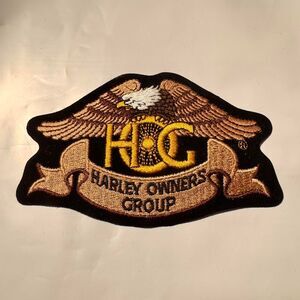 Harley-Davidson Embroidered HOG with Eagle Patch Black & Gold Collectibles